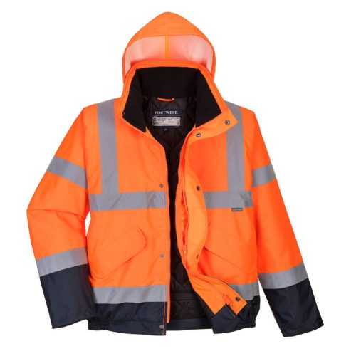 Portwest Hi-Vis kéttónusú bomber kabát