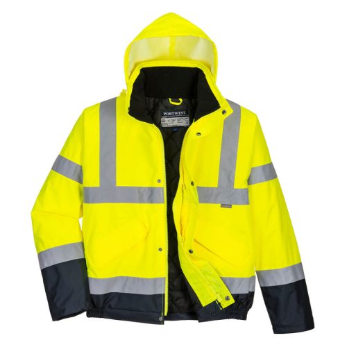 Portwest Hi-Vis kéttónusú bomber kabát